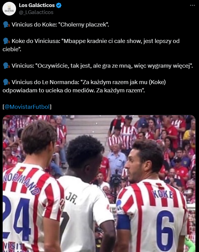 ''ROZMOWA'' Viniciusa z Koke podczas Derbów Madrytu xD